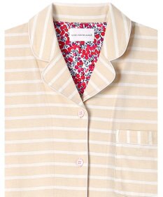 une nana cool 【綿100％】やわらか天竺ボーダー半袖パジャマ MADE WITH LIBERTY FABRIC