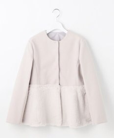 Feroux ペプラムファー ジャケット