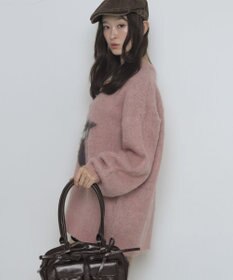 WEGO シャギーグラフィックニットBIGプルオーバー