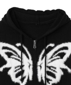 WEGO バタフライWジップシャギーパーカー