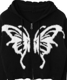 WEGO バタフライWジップシャギーパーカー