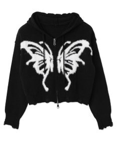 WEGO バタフライWジップシャギーパーカー