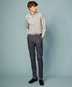 JOSEPH ABBOUD 【キングサイズ・ウエストも伸びる！/ストレッチ】ミックスリネンシャンブレーパンツ