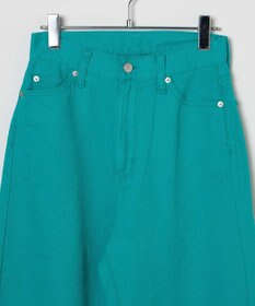 WEGO カラーウエストフィットワイドストレートパンツ