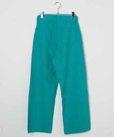 WEGO カラーウエストフィットワイドストレートパンツ