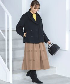 組曲 L 【WEB限定】フラッフィーファー パフスリーブニット