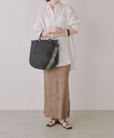 russet スリム2WAYトートバッグ <ナイロンラフィア>(CE-1717-WEB)