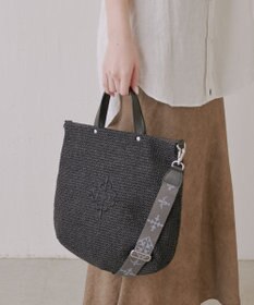 russet スリム2WAYトートバッグ <ナイロンラフィア>(CE-1717-WEB)