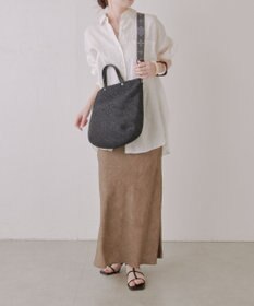 russet スリム2WAYトートバッグ <ナイロンラフィア>(CE-1717-WEB)