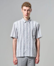 JOSEPH HOMME 【新柄】ストライプジャガードストレッチ 　レギュラーカラー半袖シャツ