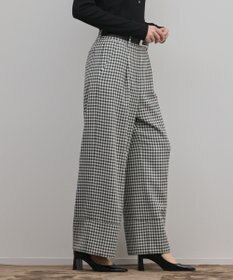 GRACE CONTINENTAL ロールアップギンガムパンツ