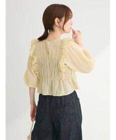 Green Parks ・ＥＬＥＮＣＡＲＥ　ＤＵＥ　シャドーチェックブラウス