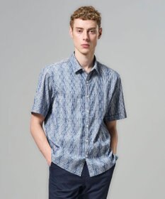 JOSEPH HOMME 【新柄】ストライプジャガードストレッチ 　レギュラーカラー半袖シャツ