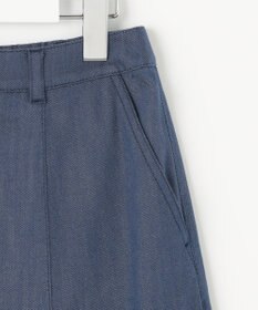 J.PRESS LADIES 【洗える】セルロースシャンブレー フレアー スカート
