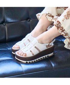 MODE ET JACOMO <MODE ET JACOMO>厚底グルカデザインウエッジサンダル