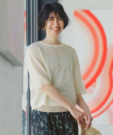 ANY 【洗濯機可/アンチピリング】アイレットメッシュニット