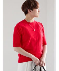 Te chichi 14G天竺ハーフスリーブニットプルオーバー