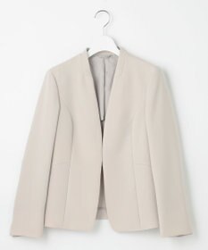 J.PRESS LADIES 【セットアップ対応】セラテリーダブルクロス ノーカラー ジャケット