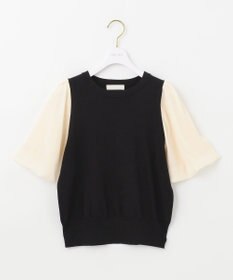 ANY SIS 【洗える】バルーンスリーブ ニットＴシャツ