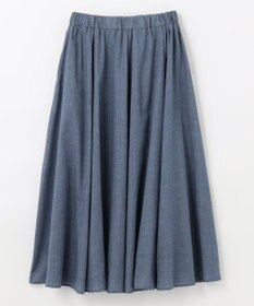 ANY 【ウエストゴム】シャンブレーライク スカート