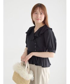 Te chichi ラッフルフリル半袖ブラウス