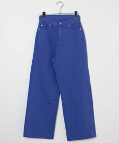 WEGO カラーウエストフィットワイドストレートパンツ