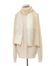 MOONBAT FURLA シルクカシミヤジャカードストール／幅55cm