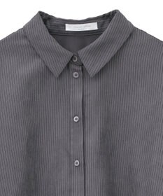 Green Parks シルキータッチストライプシャツ