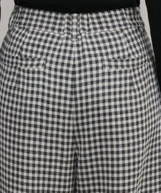 GRACE CONTINENTAL ロールアップギンガムパンツ