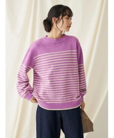 CRAFT STANDARD BOUTIQUE 洗えるモールニットボーダープルオーバー