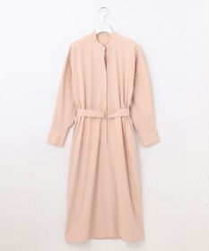 自由区 L 【洗える】ストレッチタイプライターシャツ ワンピース