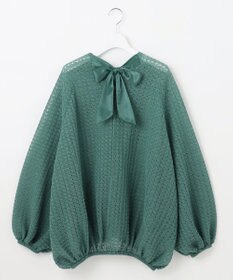 自由区 【カトリエムブーケ】Texture formeバックリボンディテールプルオーバー