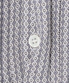 23区 L 【洗える】ヴィンテージ プリント ピンタック ブラウス