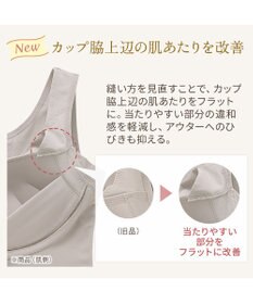 BRADELIS New York 【BRADELIS NewYork peace】綿混キャッチャーカップレースブラスリップ25 ノンワイヤー 補正下着 静電気軽減 インナー カップ付き ブラトップ ワンピース