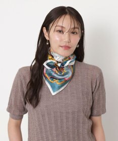 MOONBAT PAUL&JOE ACCESSOIRES(ポール & ジョー) シルクスカーフ 空 オーステルリッツ記念柱 ネコと毛糸 気球 65cm×65cm 手洗いOK