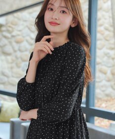 Tiaclasse L 襟フリルリボンワンピース