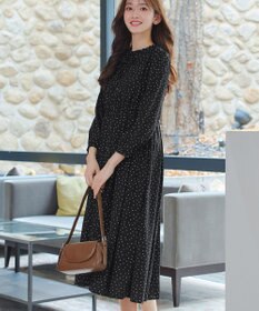 Tiaclasse L 襟フリルリボンワンピース