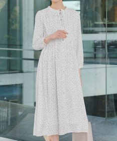 Tiaclasse L 襟フリルリボンワンピース