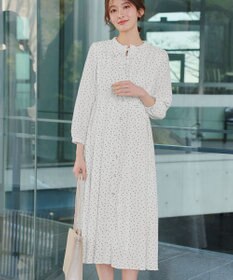 Tiaclasse L 襟フリルリボンワンピース