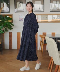 Tiaclasse L 襟フリルリボンワンピース