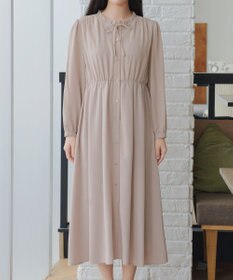 Tiaclasse L 襟フリルリボンワンピース