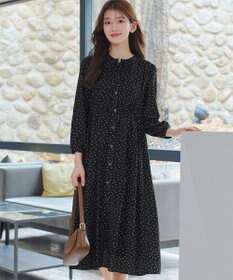 Tiaclasse L 襟フリルリボンワンピース