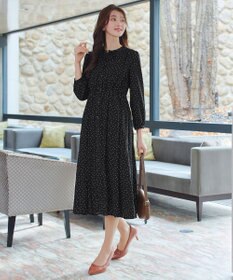 Tiaclasse L 襟フリルリボンワンピース