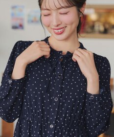 Tiaclasse L 襟フリルリボンワンピース