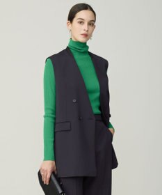 ICB ハイツイストダブルクロス ノーカラージレ ネイビー