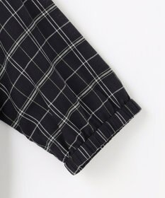 J.PRESS LADIES 【一枚で着映え】キュプラチェック  5分袖 ブラウス