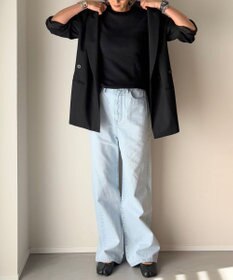 woadblue ＜坪田あさみさんコラボ＞SALUU　サルー /デニムパンツ アイスブルー