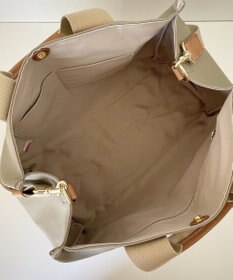 Hekhèr Le Style de Vie 【日本製 / A4サイズ対応 / 2WAY】PUコートコットンキャンバス トートバッグ large