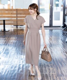 Tiaclasse 【洗える】ハイストレッチジョーゼットワンピース