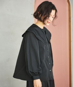 #Newans 【洗濯機可能/シワになりにくい】〈小柄さんにお勧め〉ウェービーカラーブラウス